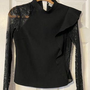 COPY - Black Lace sleeves top Size 4